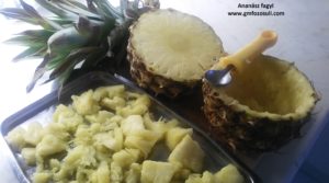 Ananász fagyi előkészítés