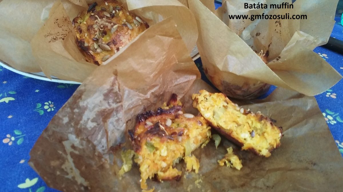 Batáta muffin glutén és laktozmentesen