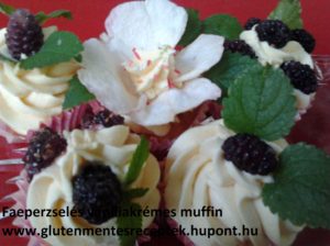 Faeperzselés vaníliakrémes muffin