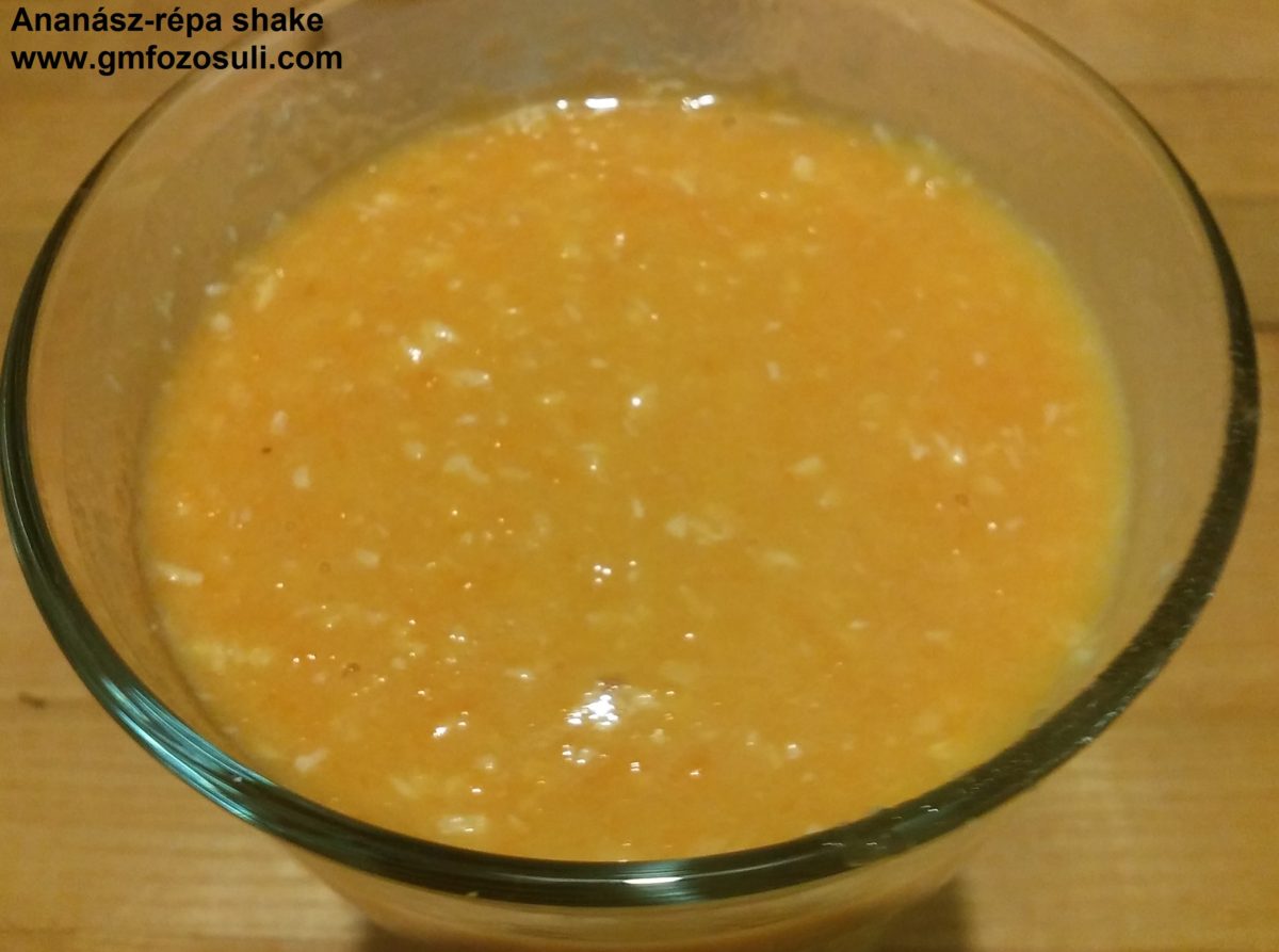 Ananász-répa shake glutén és tejmentesen