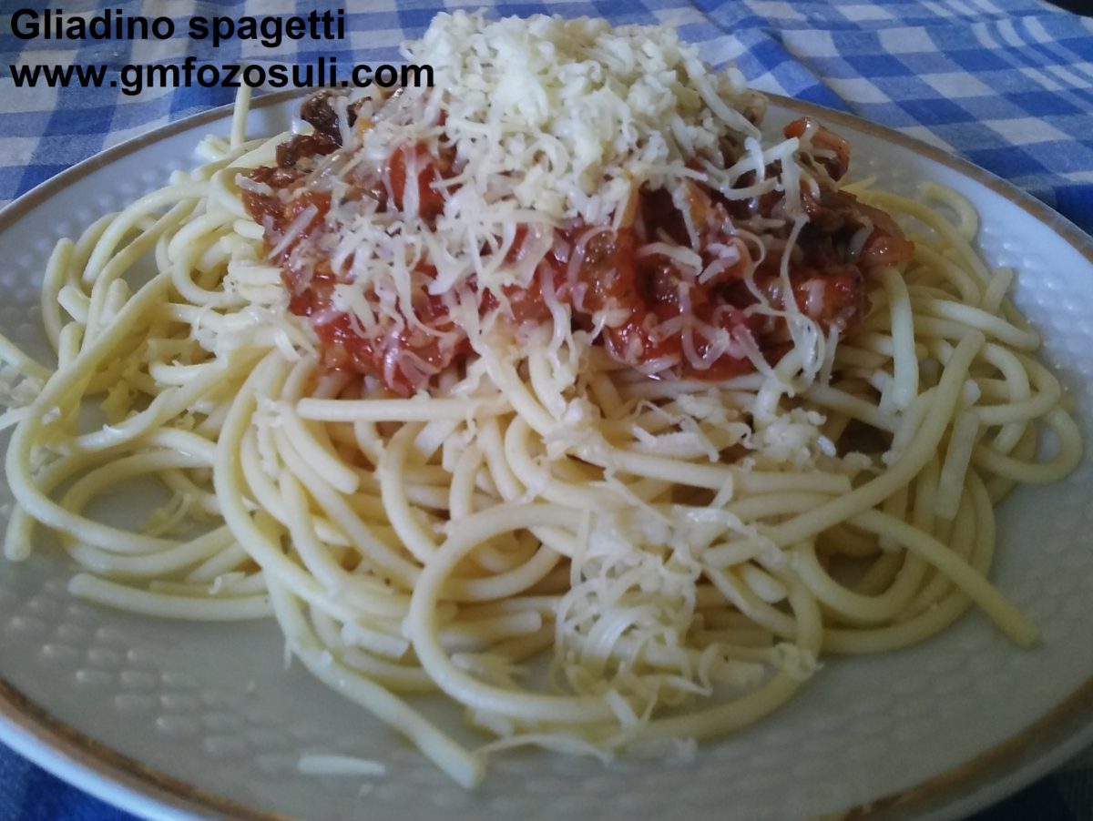 Gliadino spagetti glutén és tejmentesen