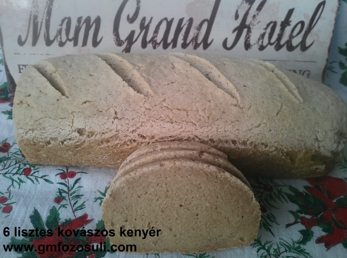 6 lisztes kovászos kenyér gluténmentes vegán