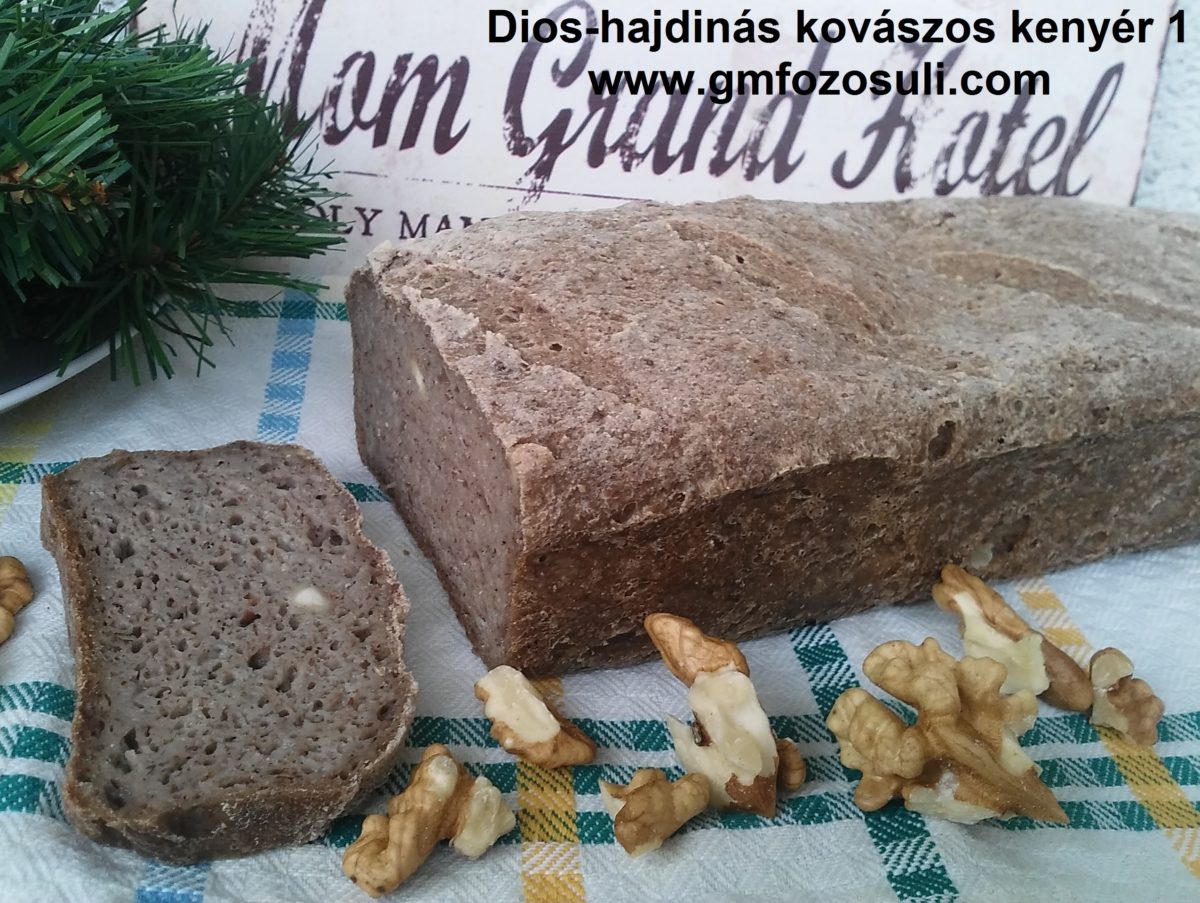 Diós-hajdinás kovászos kenyér 1 gluténmentes vegán