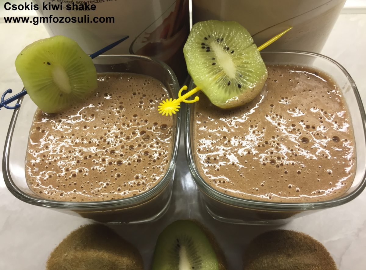 Csokis kiwi shake gluténmentes vegán