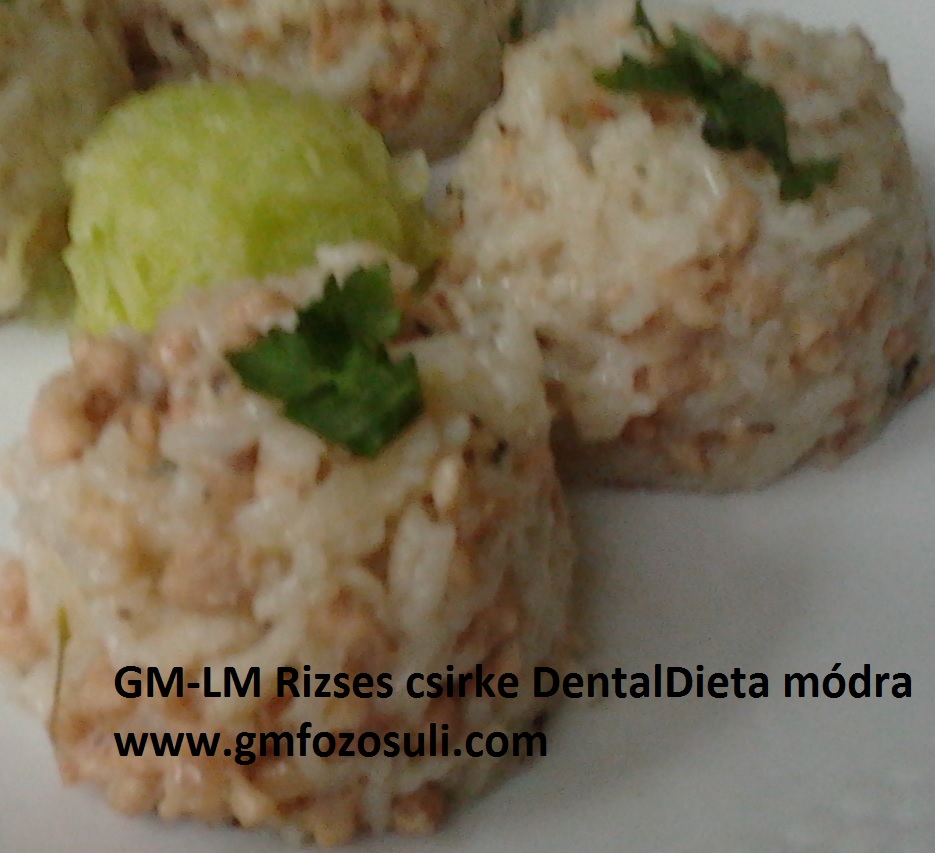 Rizses csirke DentalDieta módra glutén és tejmentesen