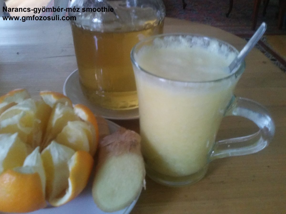 Narancs-gyömbér-méz smoothie